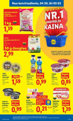 LIDL maisto akcijų leidinys nuo balandžio 27 d.