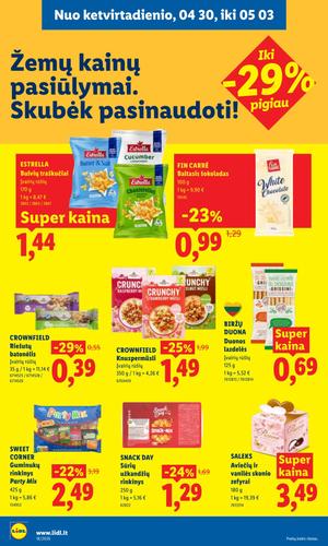 LIDL maisto akcijų leidinys nuo balandžio 27 d.