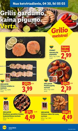 LIDL maisto akcijų leidinys nuo balandžio 27 d.
