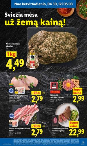 LIDL maisto akcijų leidinys nuo balandžio 27 d.