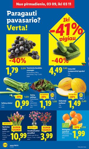 LIDL maisto akcijų leidinys nuo kovo 9 d.