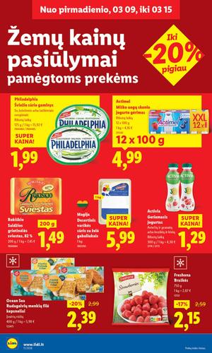LIDL maisto akcijų leidinys nuo kovo 9 d.