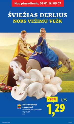 LIDL maisto akcijų leidinys nuo rugsėjo 1 d.