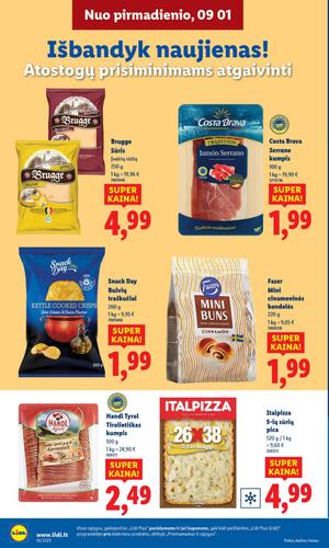 LIDL maisto akcijų leidinys nuo rugsėjo 1 d.