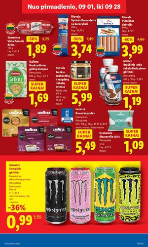 LIDL maisto akcijų leidinys nuo rugsėjo 1 d.