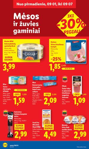 LIDL maisto akcijų leidinys nuo rugsėjo 1 d.