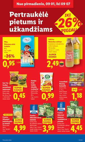 LIDL maisto akcijų leidinys nuo rugsėjo 1 d.