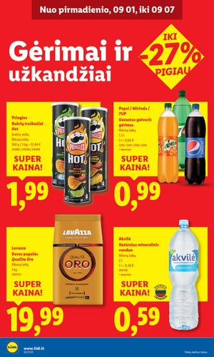 LIDL maisto akcijų leidinys nuo rugsėjo 1 d.
