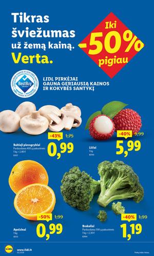 LIDL maisto akcijų leidinys nuo sausio 5 d.