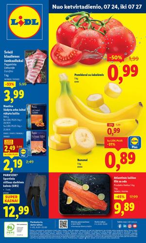 LIDL maisto akcijų leidinys nuo ketvirtadienio, liepos 24 d.