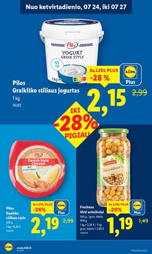 LIDL maisto akcijų leidinys nuo ketvirtadienio, liepos 24 d.