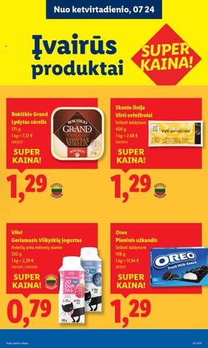 LIDL maisto akcijų leidinys nuo ketvirtadienio, liepos 24 d.