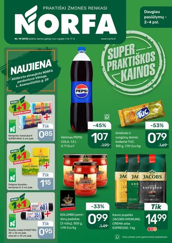 NORFA akcijų leidinys Nr. 19 nuo rugsėjo 4 d.