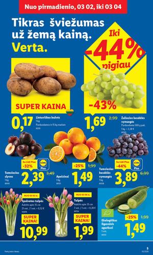 LIDL maisto akcijų leidinys nuo kovo 2 d.