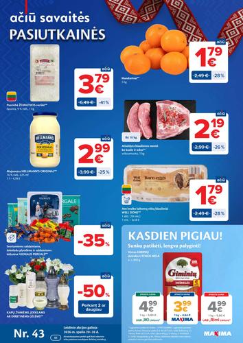 MAXIMA akcijų leidinys Nr. 43 nuo spalio 20 d.