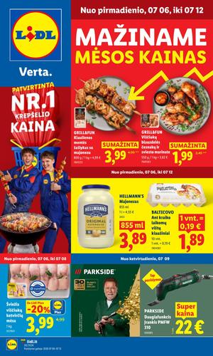 LIDL maisto akcijų leidinys nuo liepos 6 d.