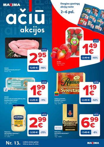 MAXIMA akcijų leidinys "AČIŪ akcijų  Nr. 13" nuo kovo 24 d.