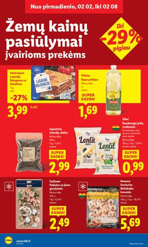 LIDL maisto akcijų leidinys nuo vasario 2 d.