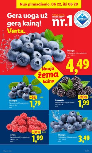LIDL maisto akcijų leidinys nuo birželio 22 d.