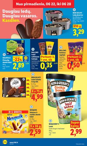 LIDL maisto akcijų leidinys nuo birželio 22 d.