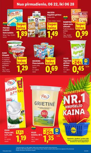 LIDL maisto akcijų leidinys nuo birželio 22 d.