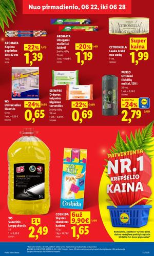 LIDL maisto akcijų leidinys nuo birželio 22 d.
