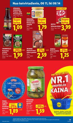 LIDL maisto akcijų leidinys nuo birželio 8 d.