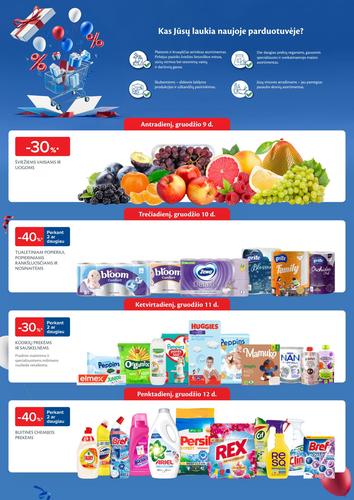 MAXIMA akcijų leidinys "Ypatingi atidarymo pasiūlymai naujoje parduotuvėje Savanorių pr. 346, Kaune (PC SAVAS)" nuo gruodžio 9 d.