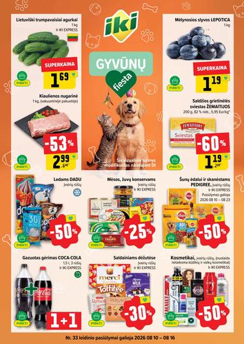 IKI akcijų leidinys Nr. 33 nuo rugpjūčio 10 d.