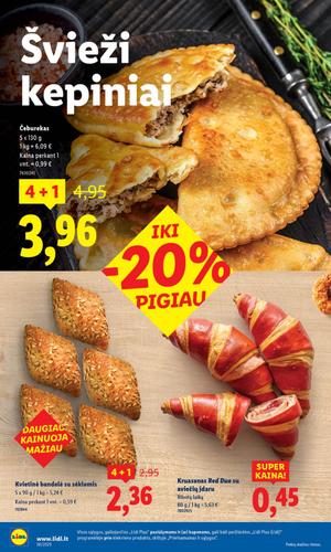 LIDL maisto akcijų leidinys nuo ketvirtadienio, rugsėjo 4 d.