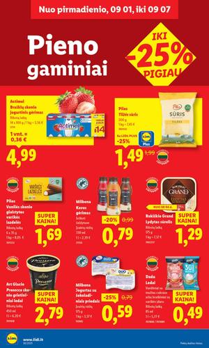 LIDL maisto akcijų leidinys nuo ketvirtadienio, rugsėjo 4 d.