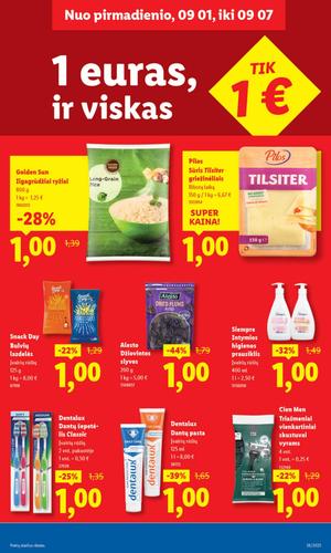 LIDL maisto akcijų leidinys nuo ketvirtadienio, rugsėjo 4 d.