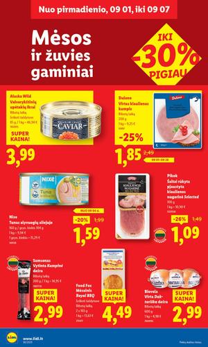 LIDL maisto akcijų leidinys nuo ketvirtadienio, rugsėjo 4 d.