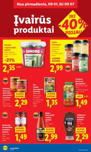 LIDL maisto akcijų leidinys nuo ketvirtadienio, rugsėjo 4 d.