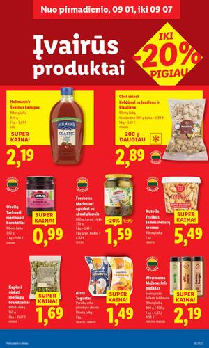 LIDL maisto akcijų leidinys nuo ketvirtadienio, rugsėjo 4 d.