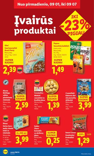 LIDL maisto akcijų leidinys nuo ketvirtadienio, rugsėjo 4 d.
