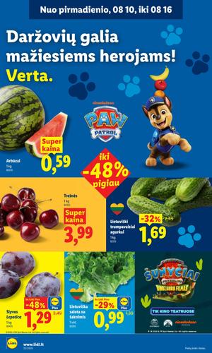 LIDL maisto akcijų leidinys nuo rugpjūčio 10 d.