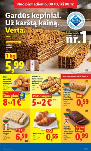 LIDL maisto akcijų leidinys nuo rugpjūčio 10 d.