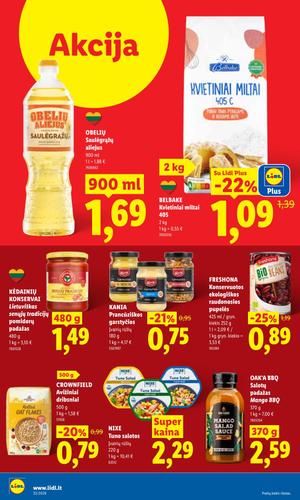 LIDL maisto akcijų leidinys nuo rugpjūčio 10 d.