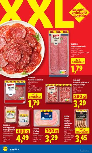 LIDL maisto akcijų leidinys nuo rugpjūčio 10 d.