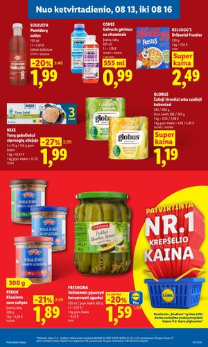 LIDL maisto akcijų leidinys nuo rugpjūčio 10 d.