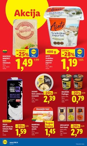 LIDL maisto akcijų leidinys nuo rugpjūčio 10 d.