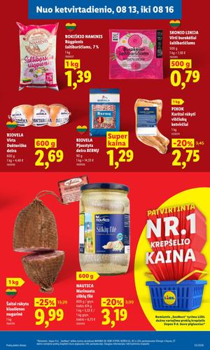 LIDL maisto akcijų leidinys nuo rugpjūčio 10 d.