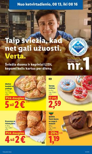 LIDL maisto akcijų leidinys nuo rugpjūčio 10 d.