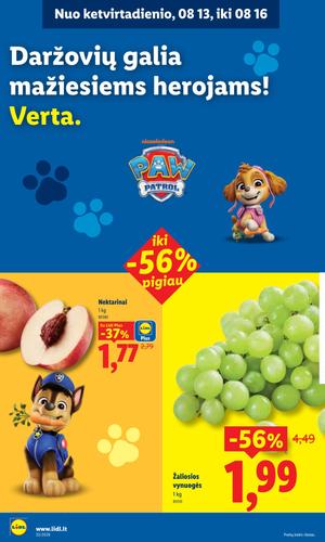 LIDL maisto akcijų leidinys nuo rugpjūčio 10 d.