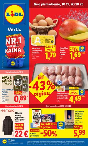 LIDL maisto akcijų leidinys nuo spalio 19 d.