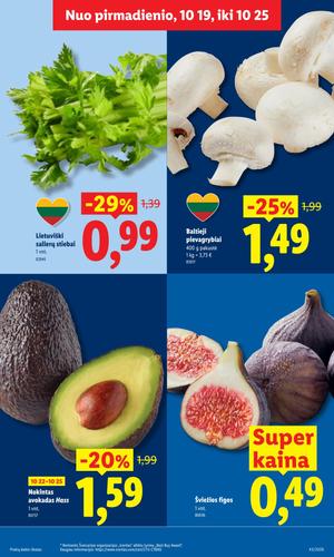 LIDL maisto akcijų leidinys nuo spalio 19 d.