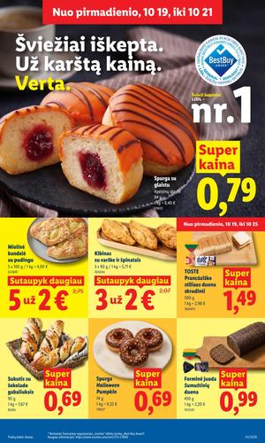 LIDL maisto akcijų leidinys nuo spalio 19 d.