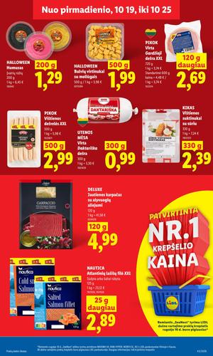 LIDL maisto akcijų leidinys nuo spalio 19 d.