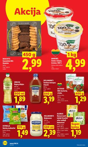 LIDL maisto akcijų leidinys nuo spalio 19 d.